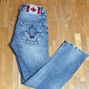 DSQUARED2 Blue Jeans with Canada flag patch